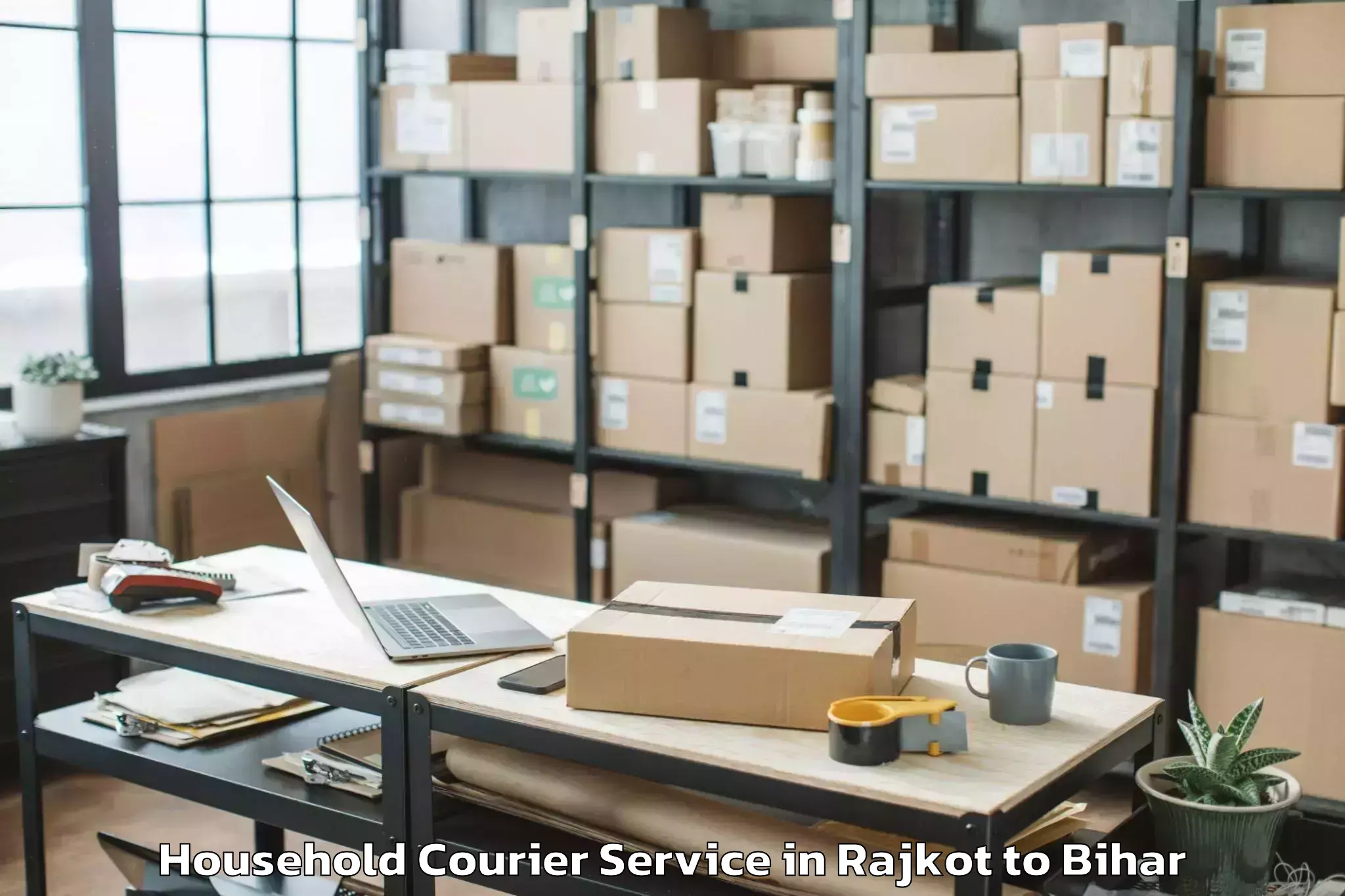 Trusted Rajkot to Laheriasarai Household Courier